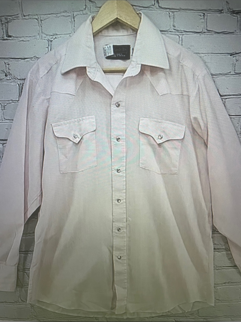 Men's Light Pink Button-Front Shirt - Unknown Brand